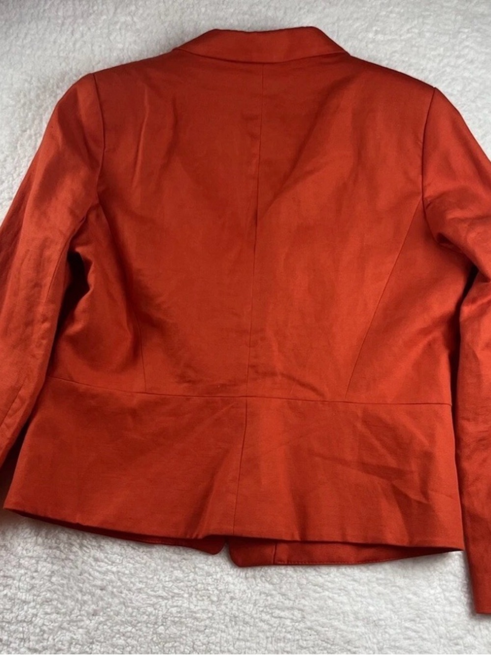 LIKE NEW/MANGO ORANGE π DOUBLE BREAST LINEN BLAZER SZ: M - Picture 5 of 10